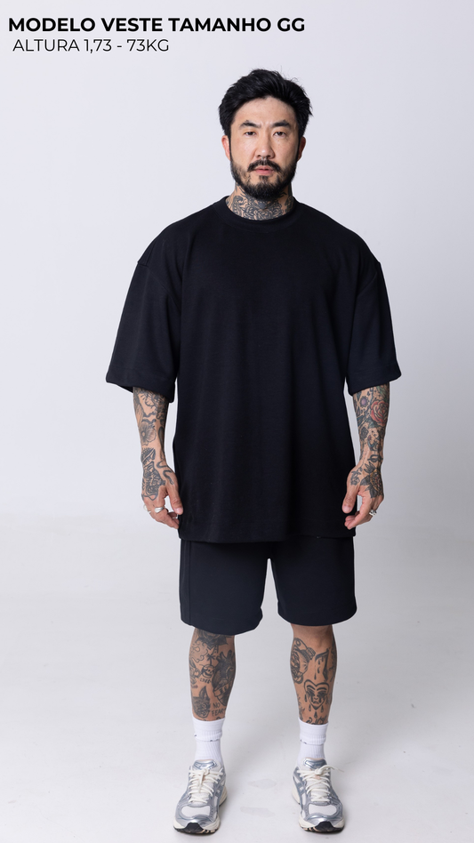 CONJUNTO OVERSIZED PRETO LISO