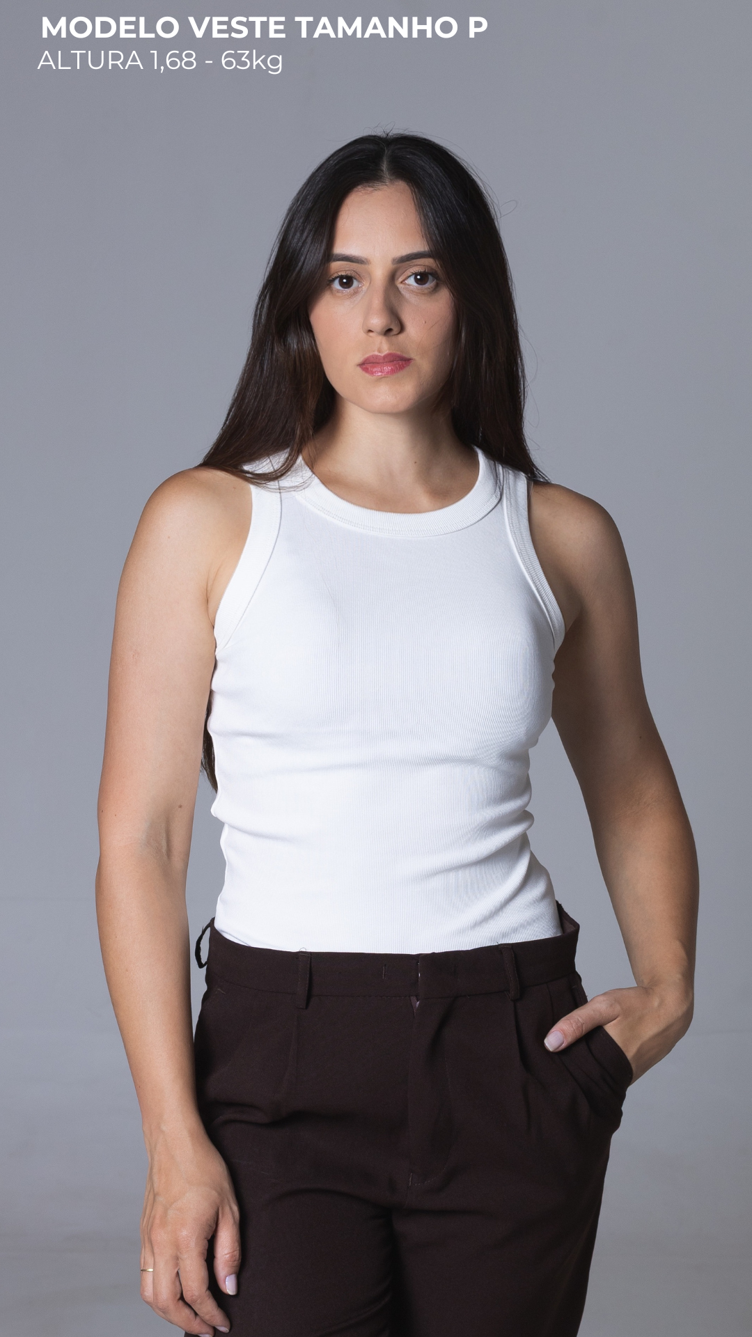 REGATA FEMININA CANELADA VISCOSE CASUAL OFF WHITE