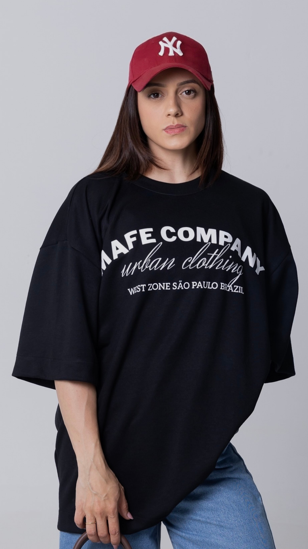 CAMISETA OVERSIZED MOLETOM PRETA URBAN CLOTHING