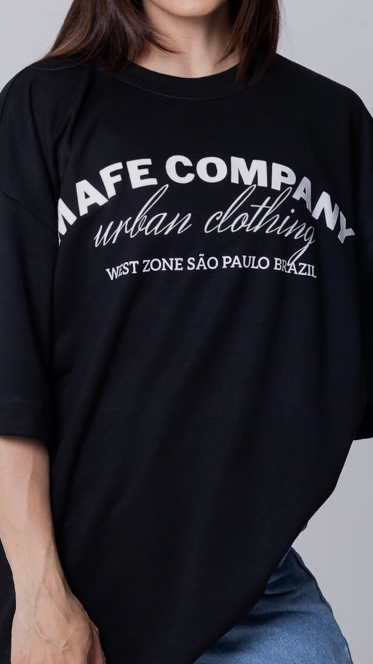 CAMISETA OVERSIZED MOLETOM PRETA URBAN CLOTHING