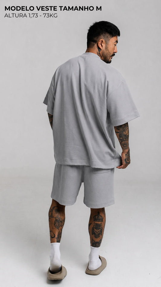 CAMISETA OVERSIZED CINZA GELATO