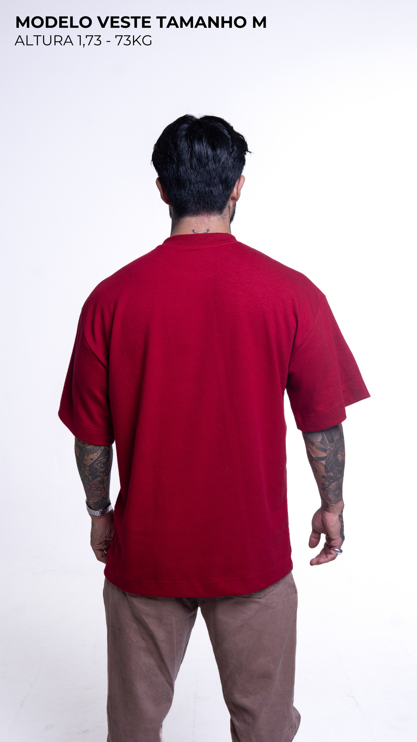CAMISETA OVERSIZED VERMELHO RUBI