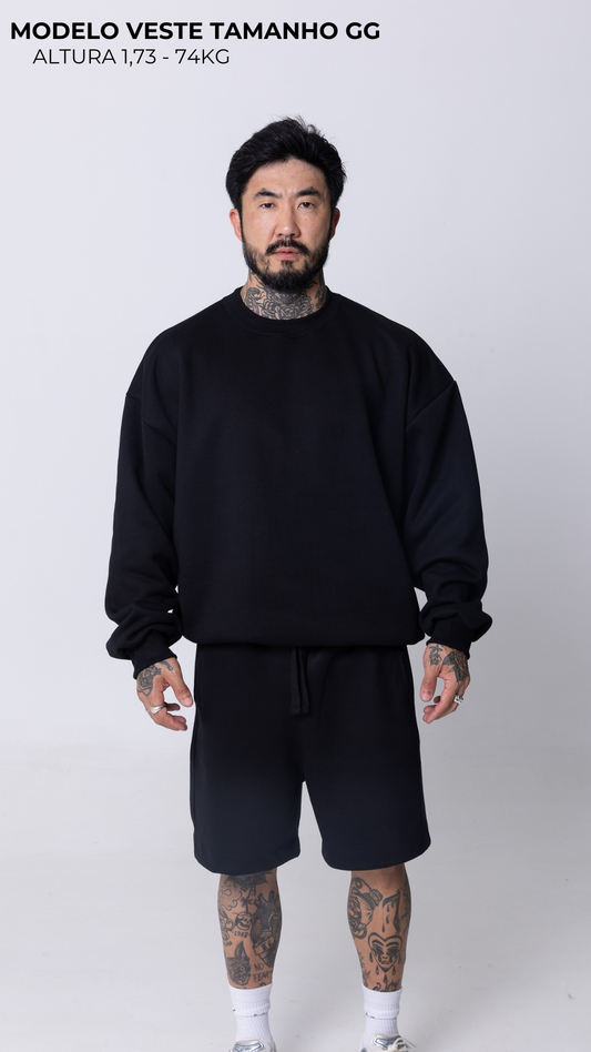BLUSA DE MOLETOM PRETA