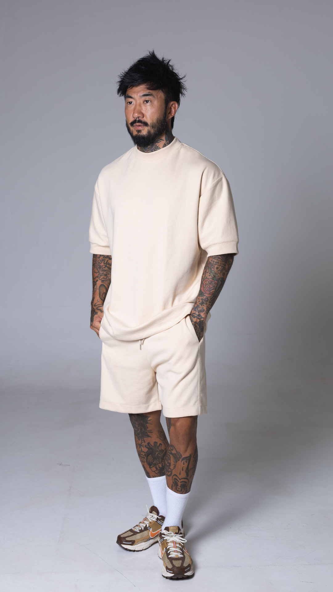 CONJUNTO MOLETOM REGULAR FIT CREAM