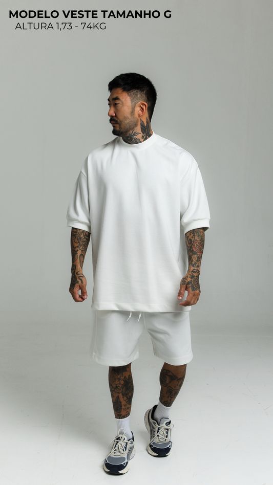 CAMISETA REGULAR FIT HEAVY OFF WHITE