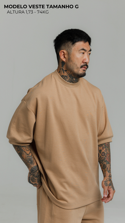 CAMISETA REGULAR FIT HEAVY MOCHA