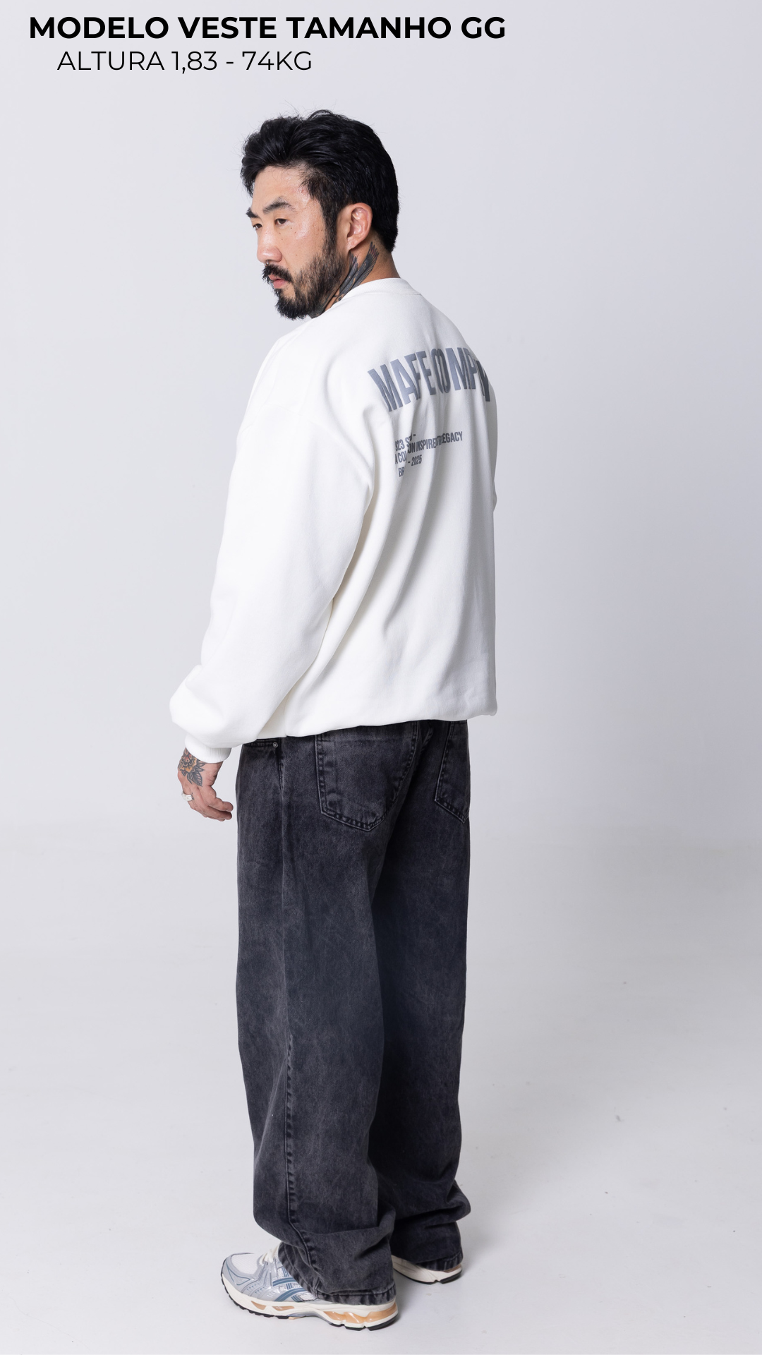 BLUSA DE MOLETOM OFF WHITE STREET LEGACY