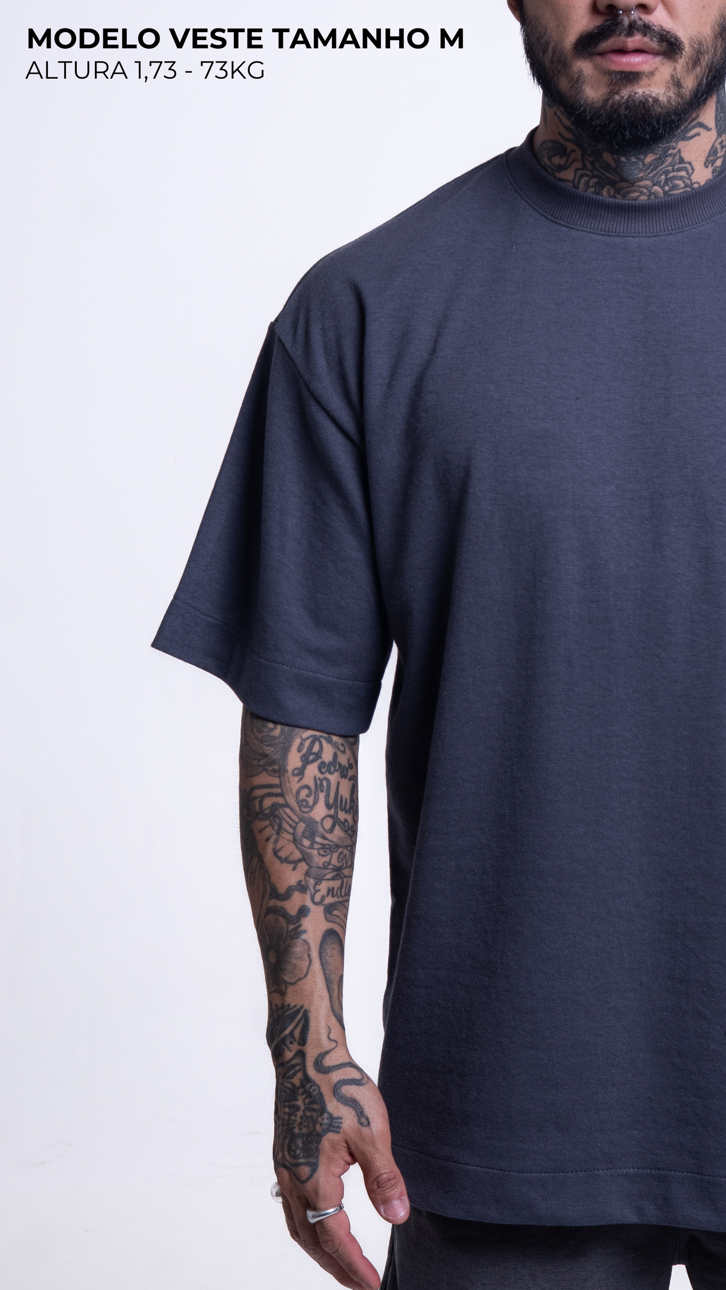 CAMISETA OVERSIZED CINZA ASFALTO