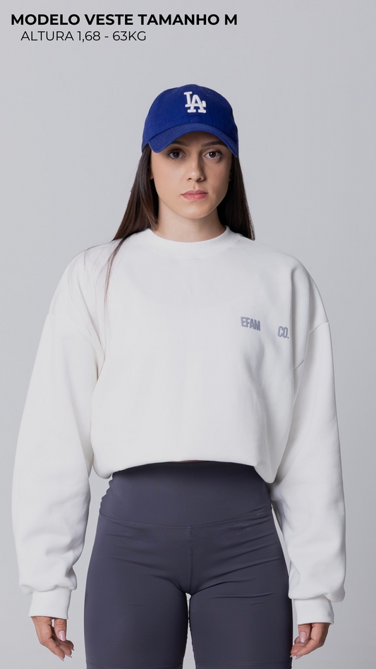 BLUSA DE MOLETOM OFF WHITE STREET LEGACY