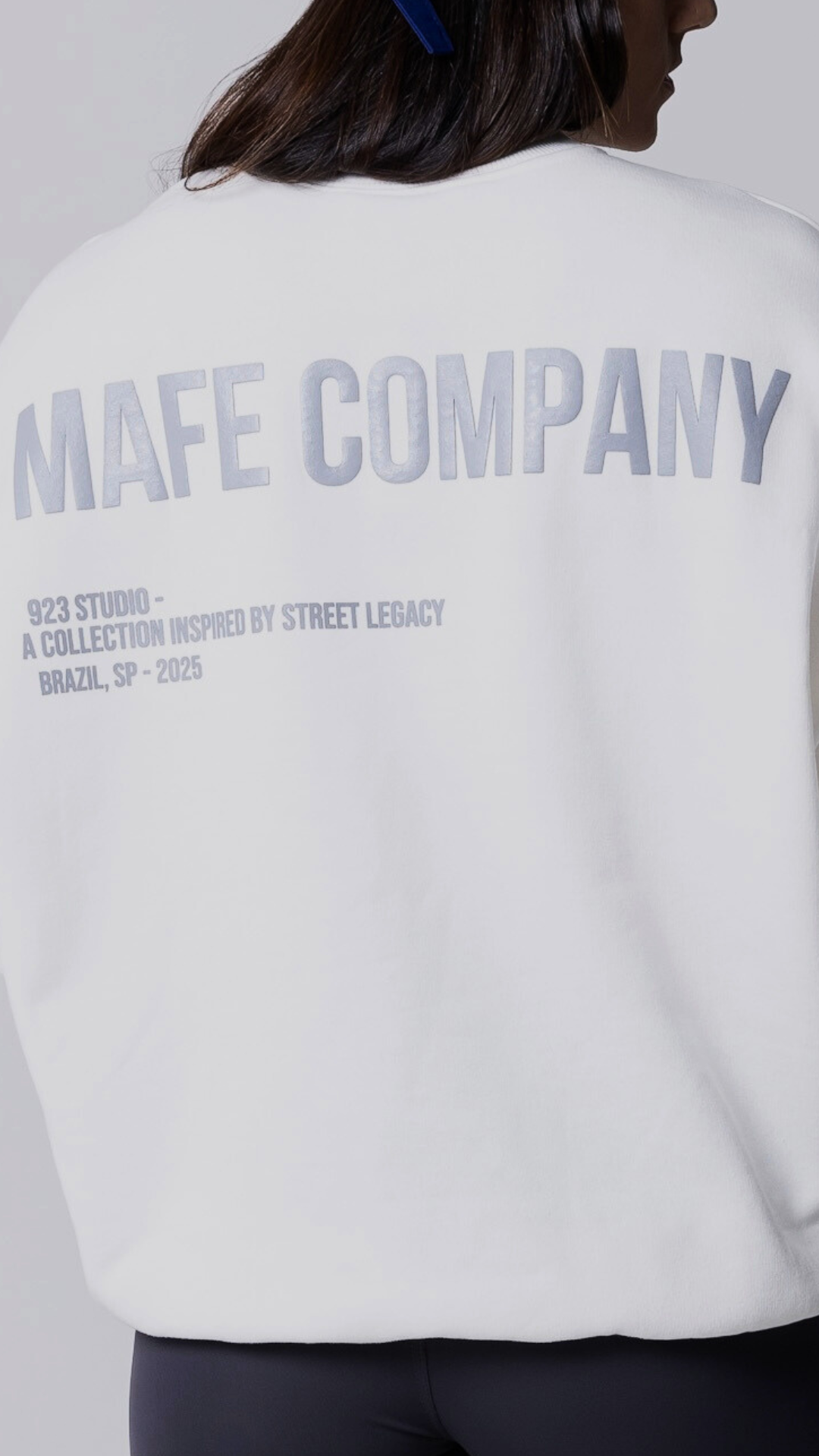 BLUSA DE MOLETOM OFF WHITE STREET LEGACY