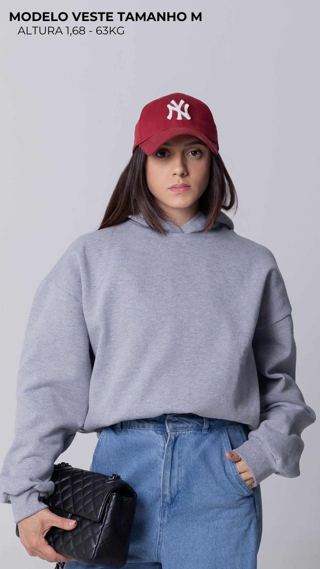 BLUSA DE MOLETOM CINZA MESCLA