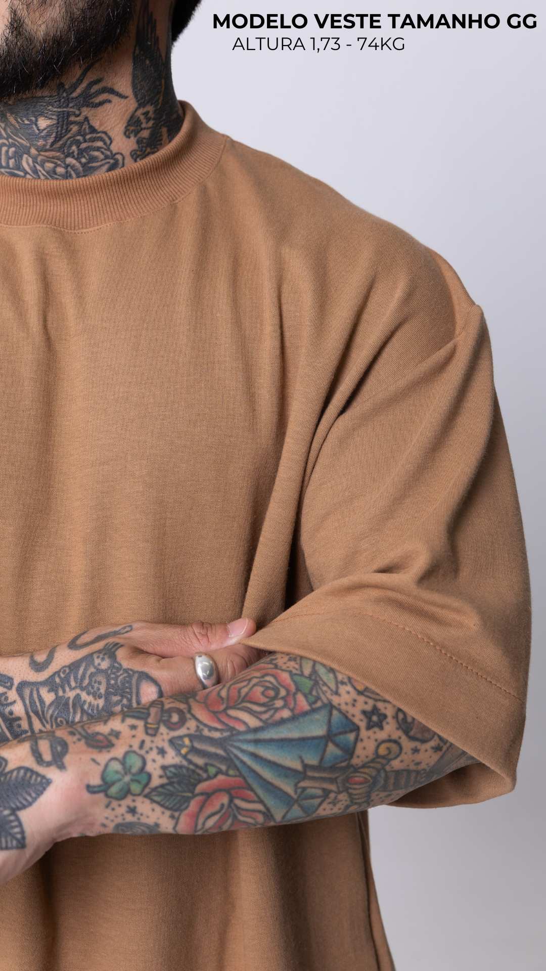CAMISETA OVERSIZED CARAMEL