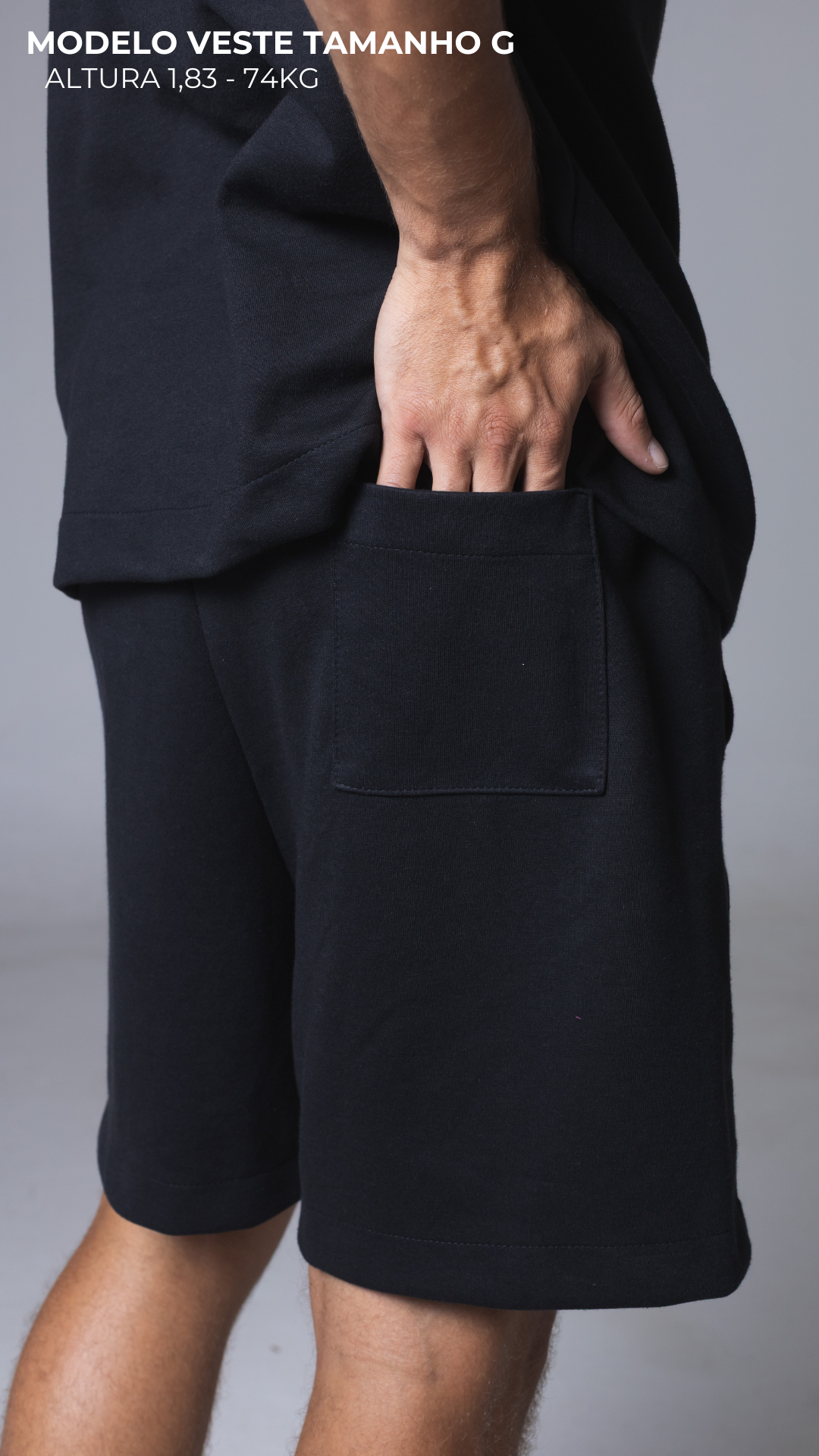 CONJUNTO MOLETOM REGULAR FIT PRETO