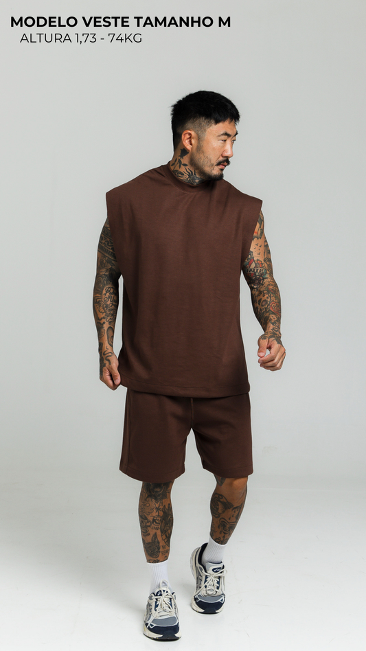 CONJUNTO REGATA MACHÃO MARROM