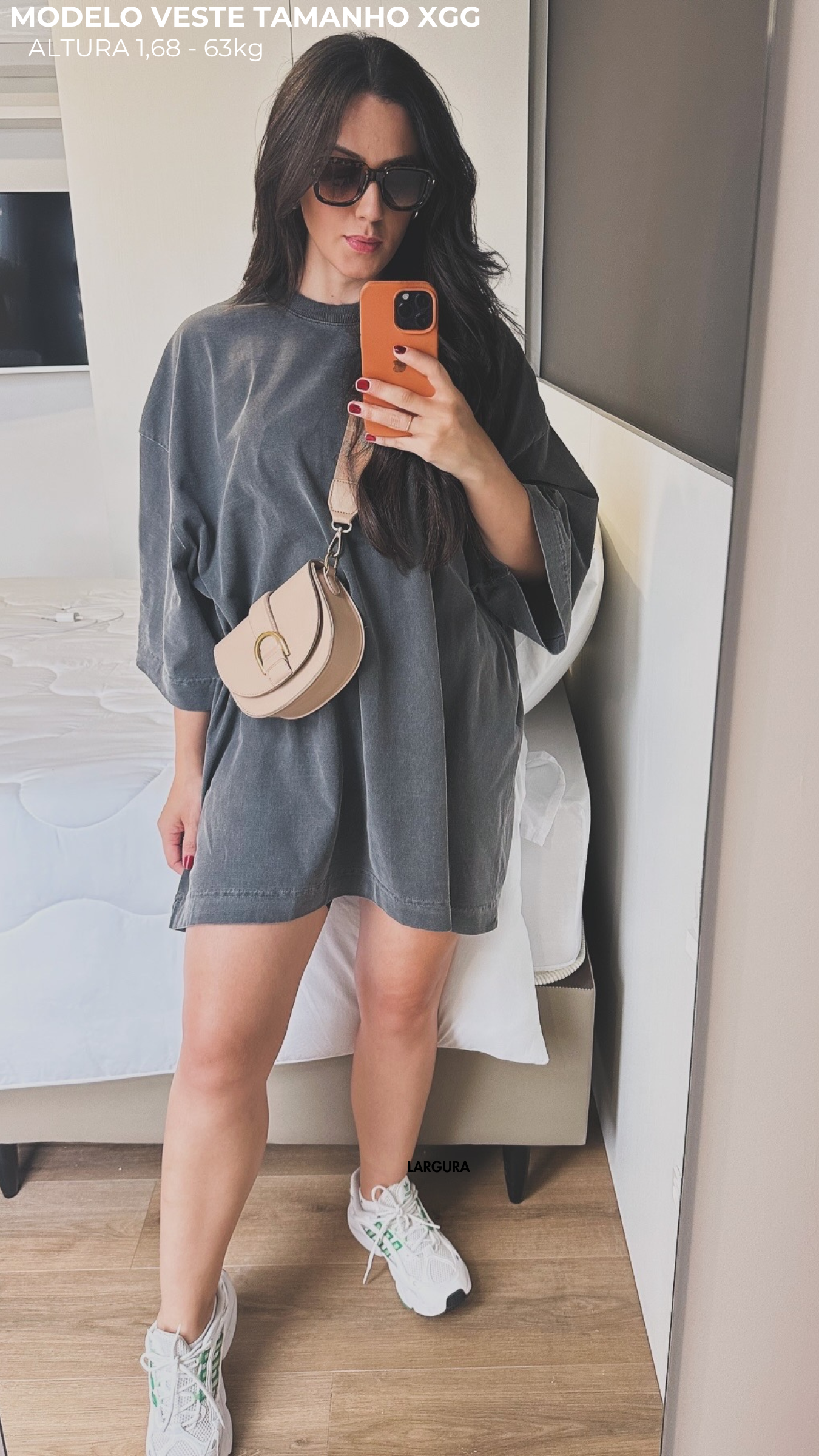 CAMISETA OVERSIZED CINZA CHUMBO ESTONADA