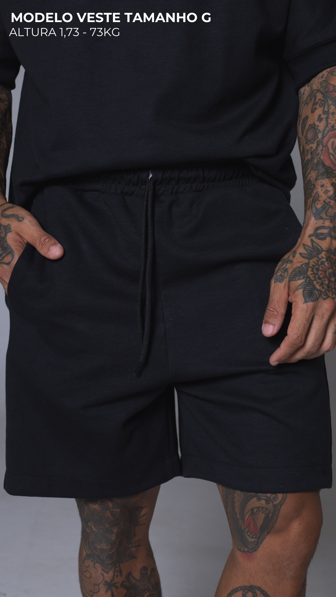 CONJUNTO MOLETOM REGULAR FIT PRETO