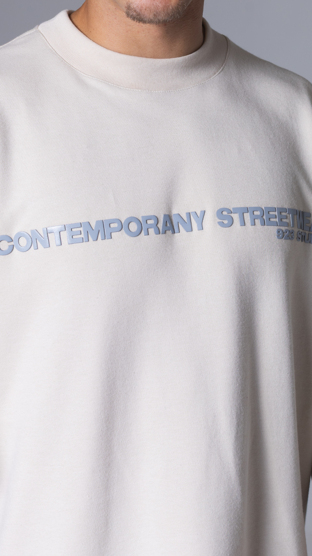 CAMISETA OVERSIZED MOLETOM STREETWEAR CONTEMPORANY VANILLA