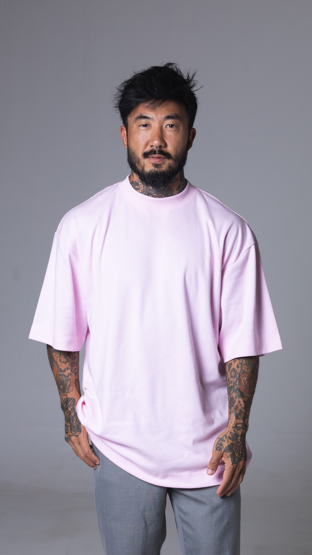 CAMISETA OVERSIZED MASCULINA ROSA