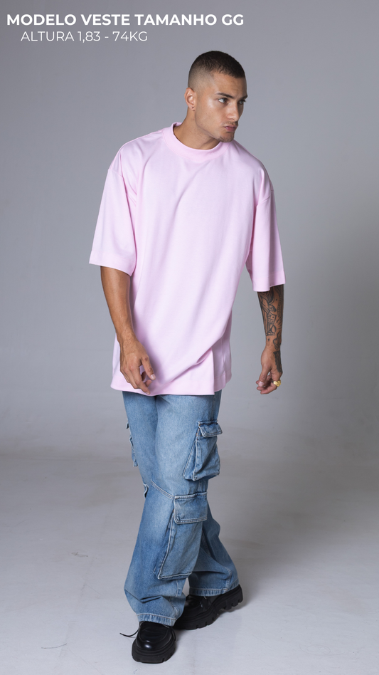 CAMISETA OVERSIZED MASCULINA ROSA