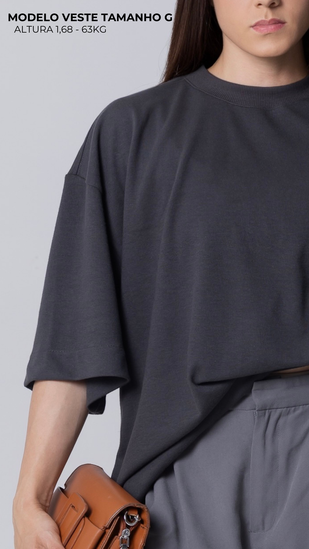 CAMISETA OVERSIZED CINZA ASFALTO