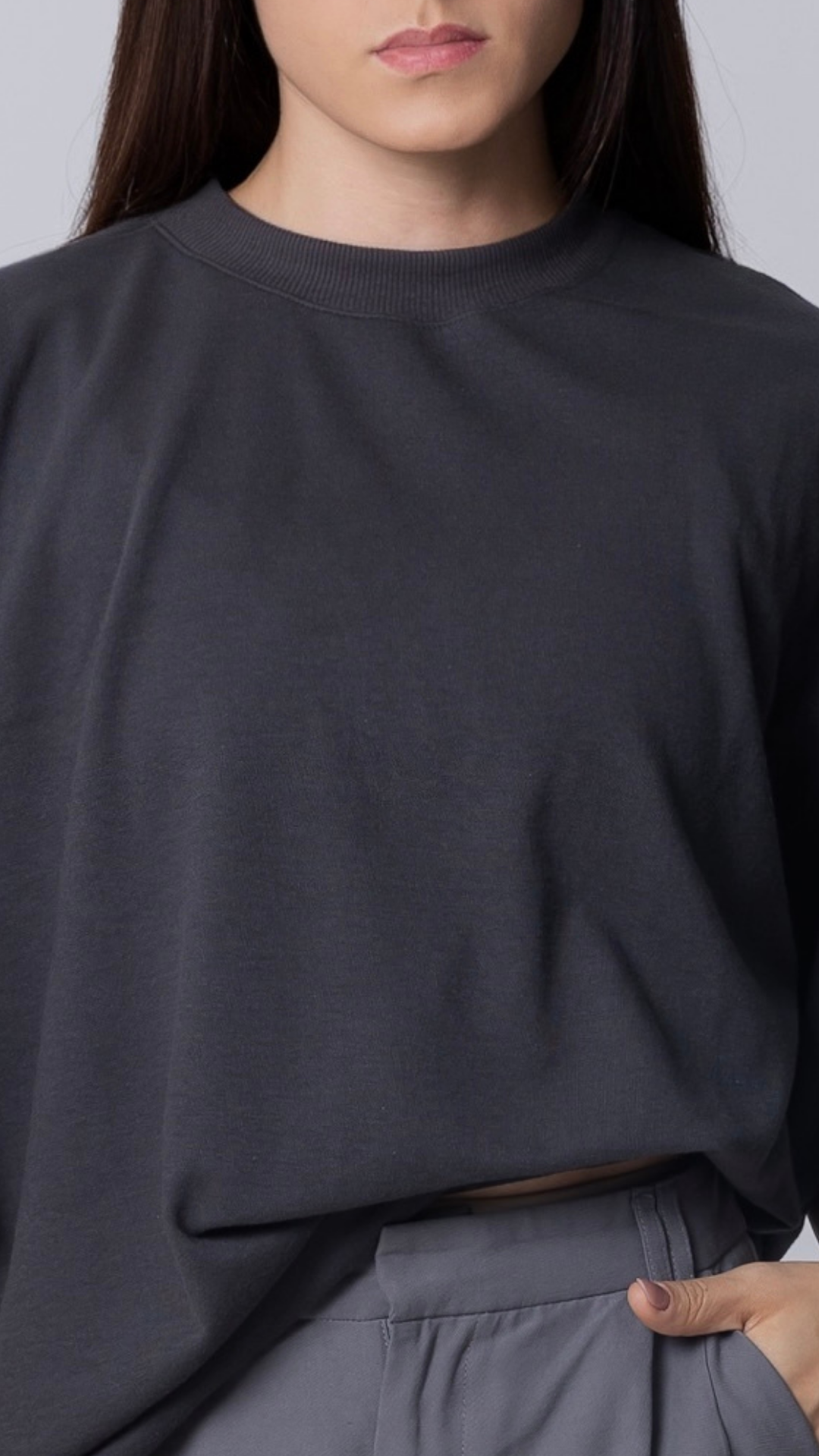 CAMISETA OVERSIZED CINZA ASFALTO