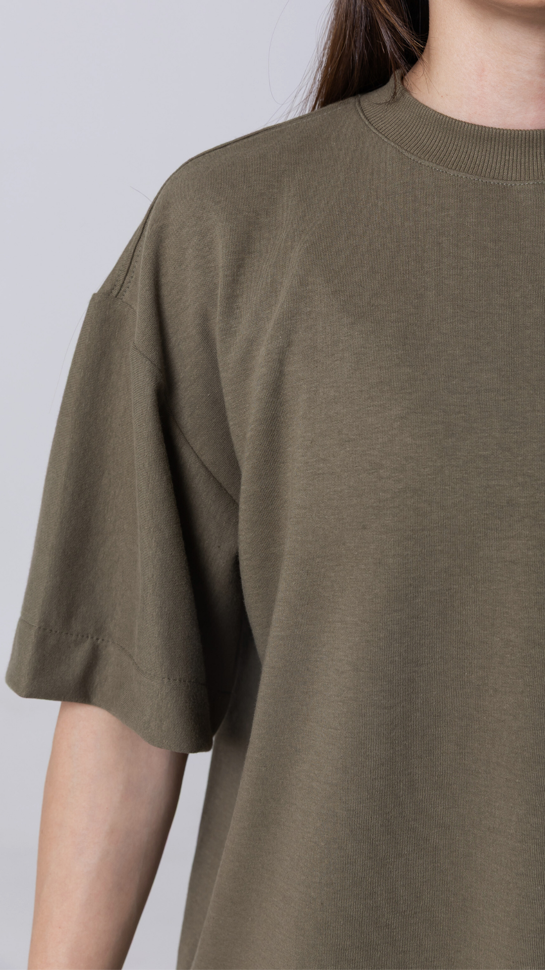 CAMISETA OVERSIZED VERDE AZEITONA