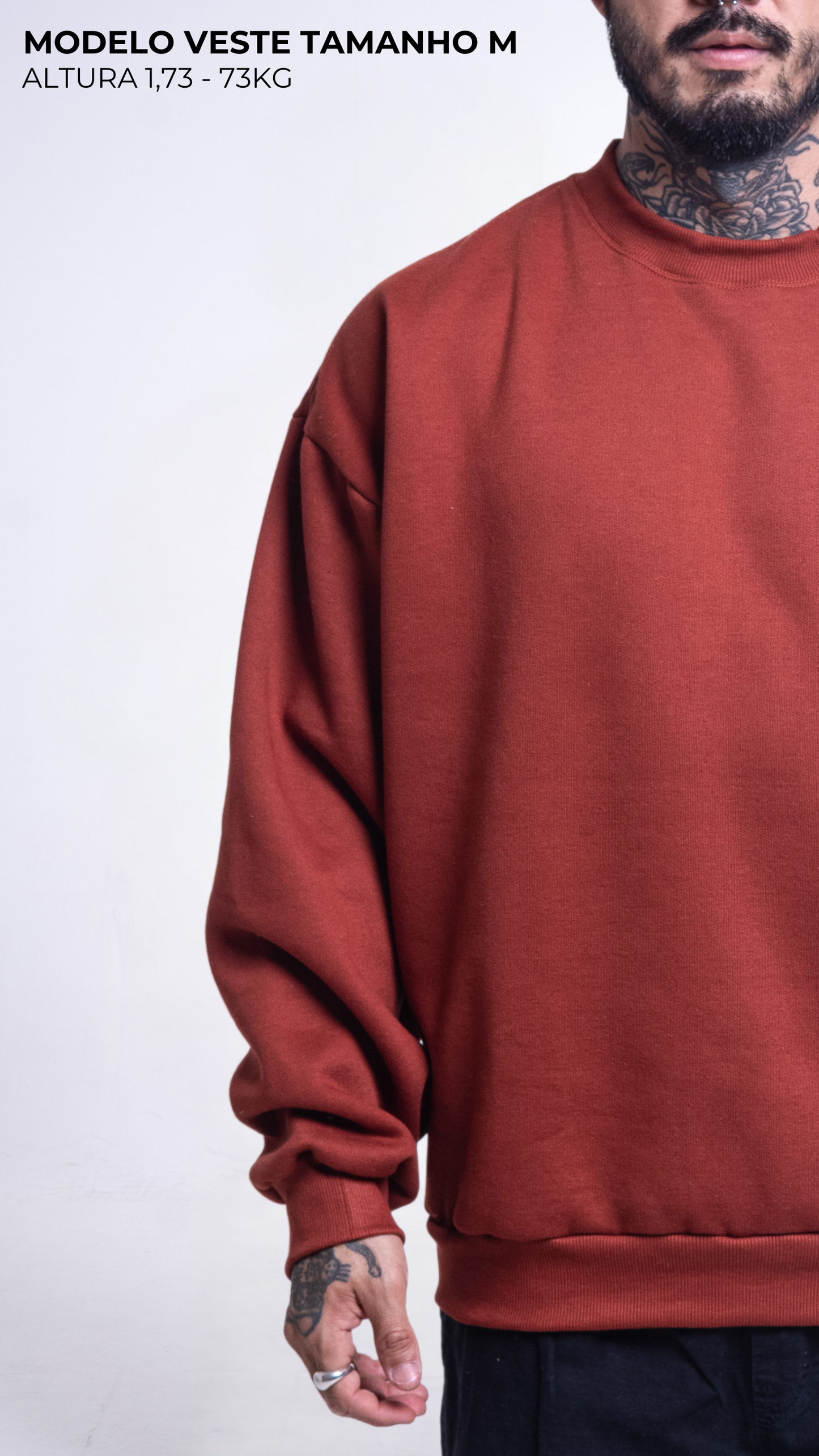 BLUSA DE MOLETOM TERRACOTA