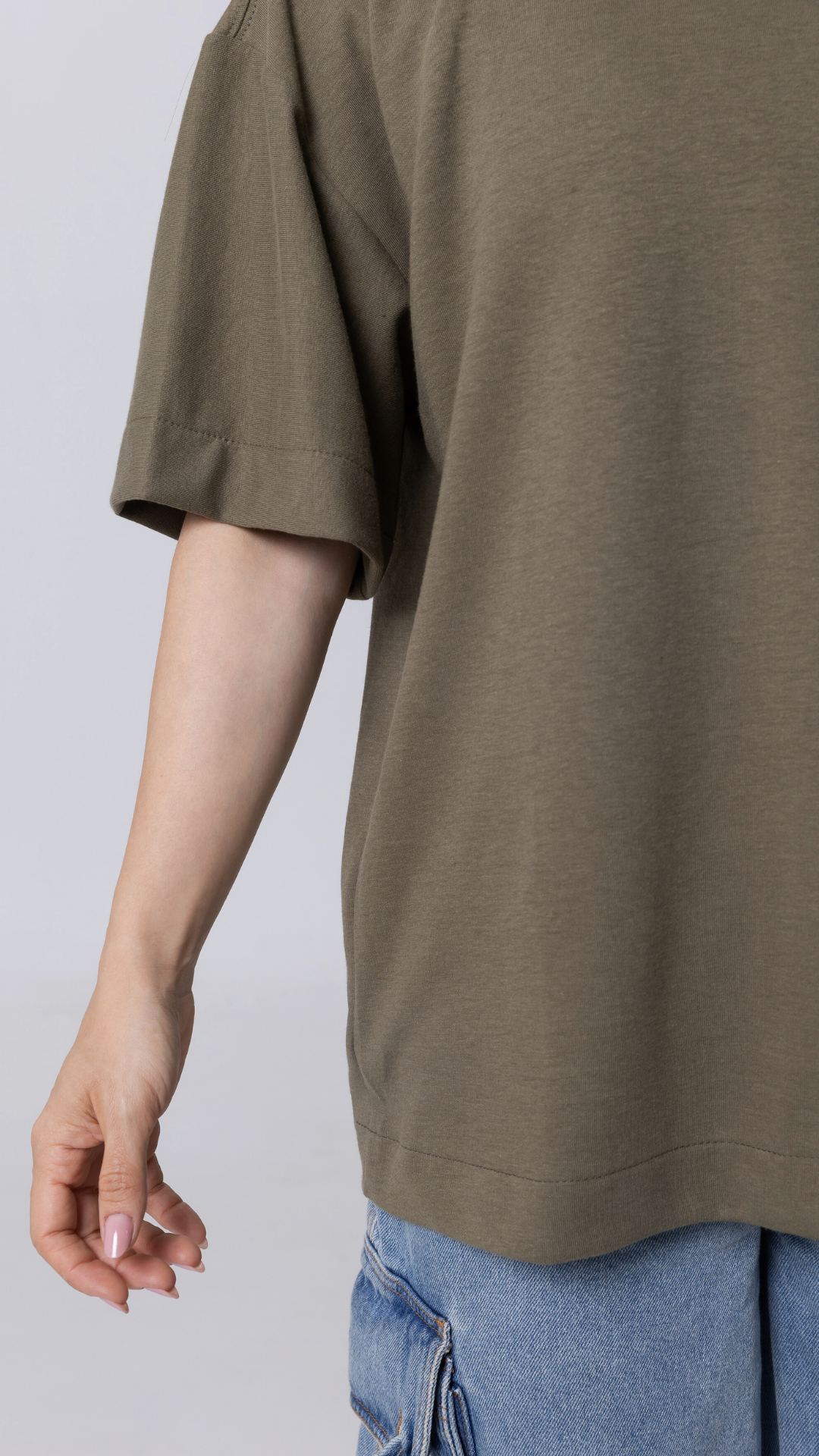 CAMISETA OVERSIZED VERDE AZEITONA