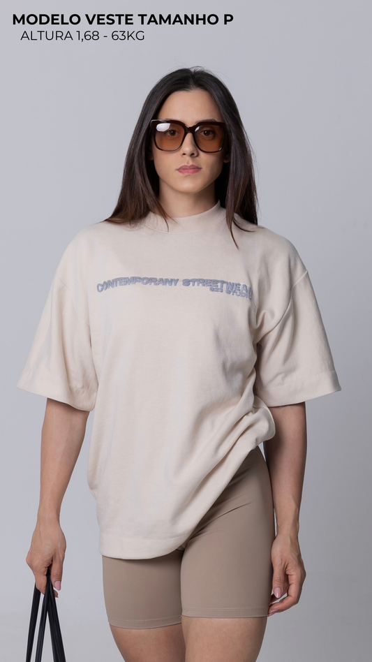 CAMISETA OVERSIZED MOLETOM CONTEMPORANY