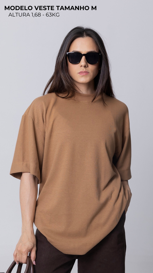 CAMISETA OVERSIZED CARAMEL