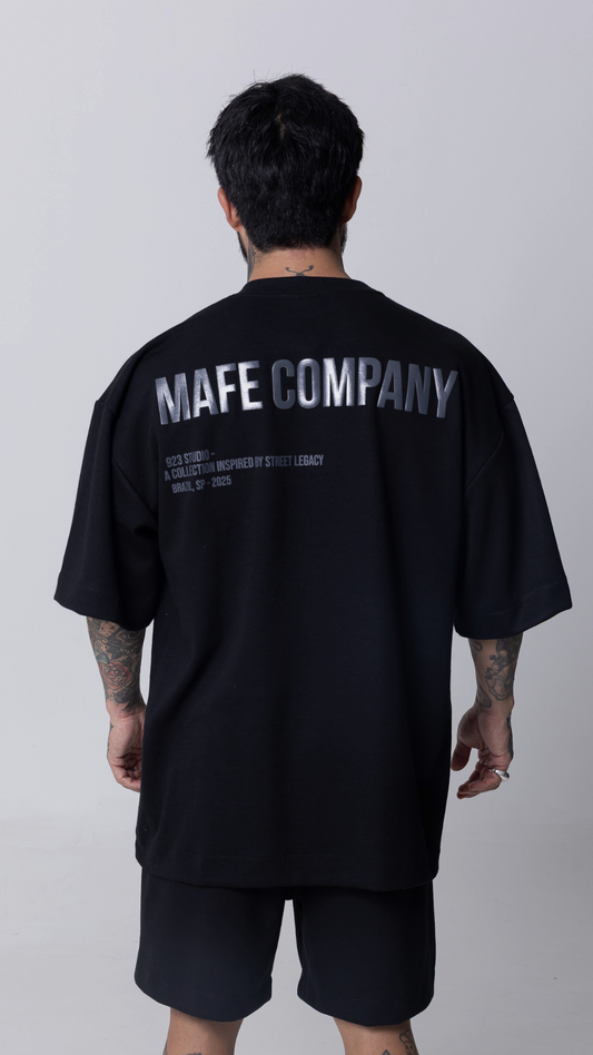 CONJUNTO MOLETOM CAMISETA OVERSIZED PRETO