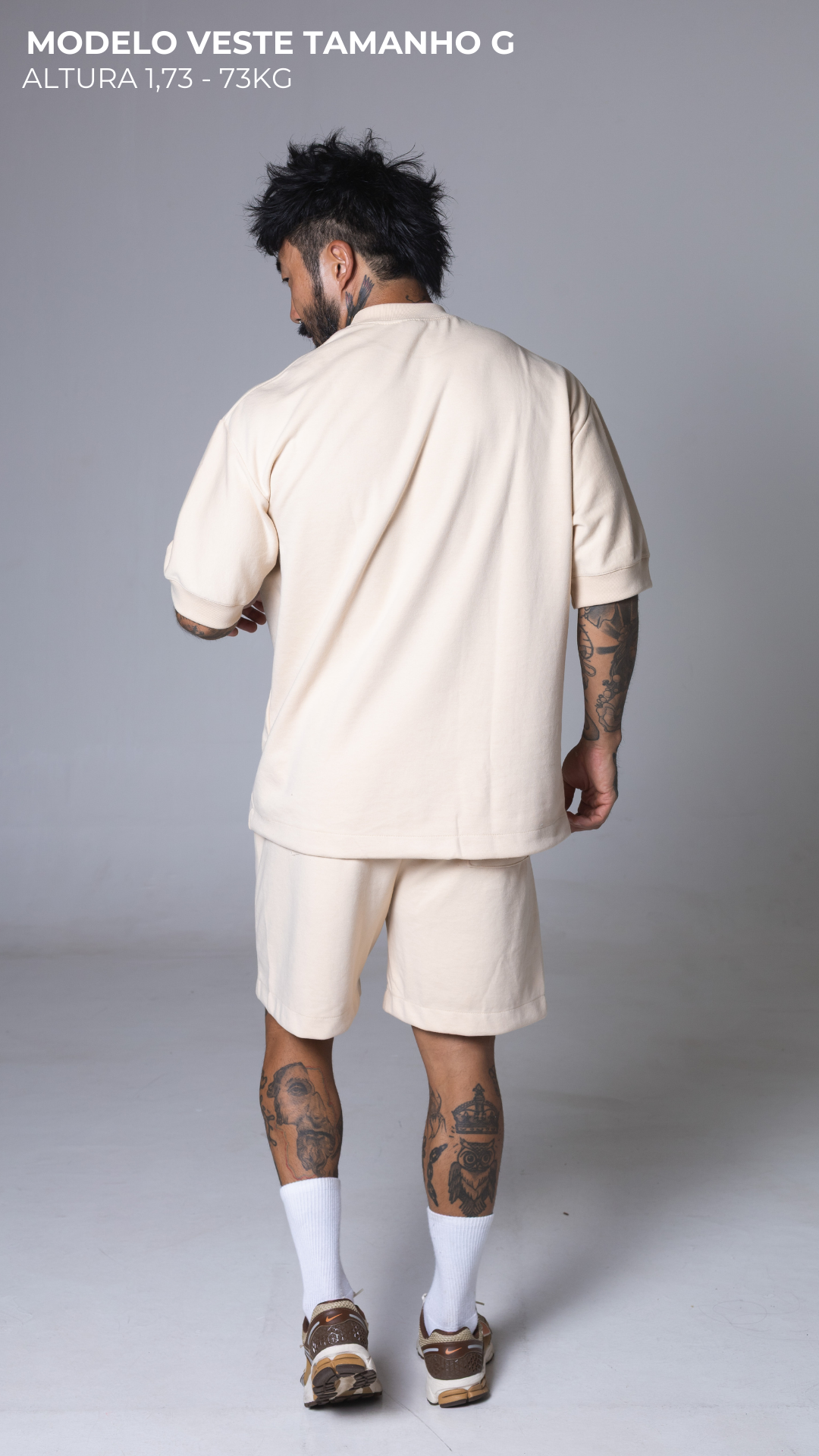 CONJUNTO MOLETOM REGULAR FIT CREAM
