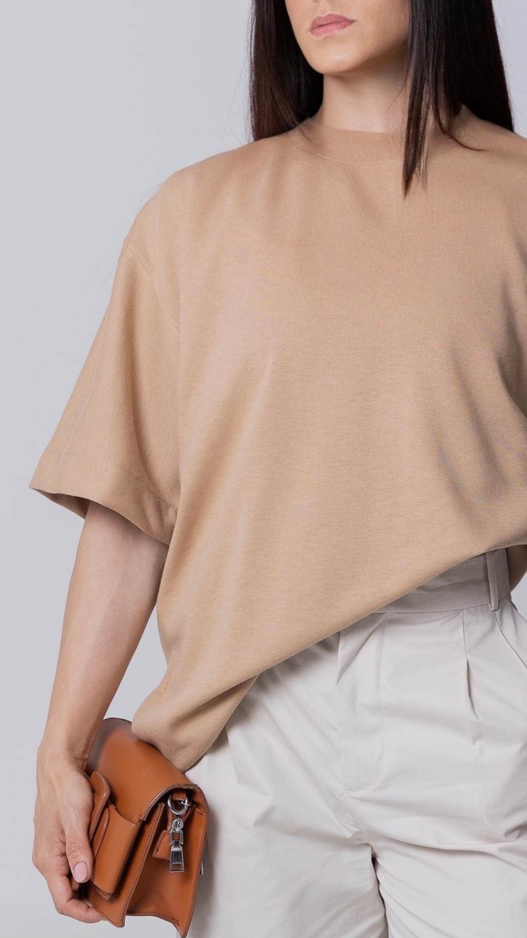 CAMISETA OVERSIZED MOLETOM MOCHA