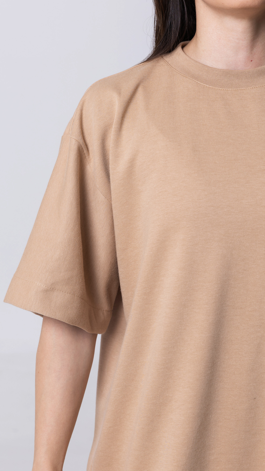 CAMISETA OVERSIZED MOLETOM MOCHA