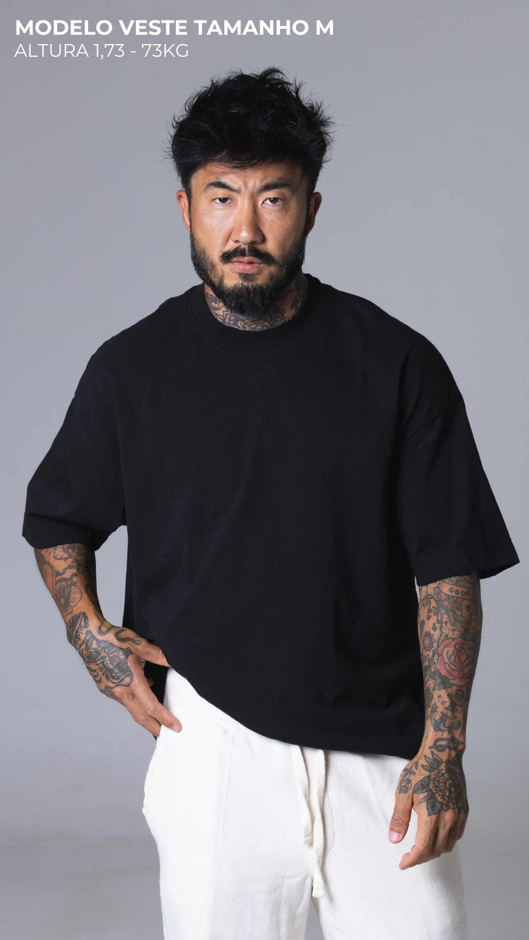 CAMISETA BOXY OVERSIZED LISA PRETA