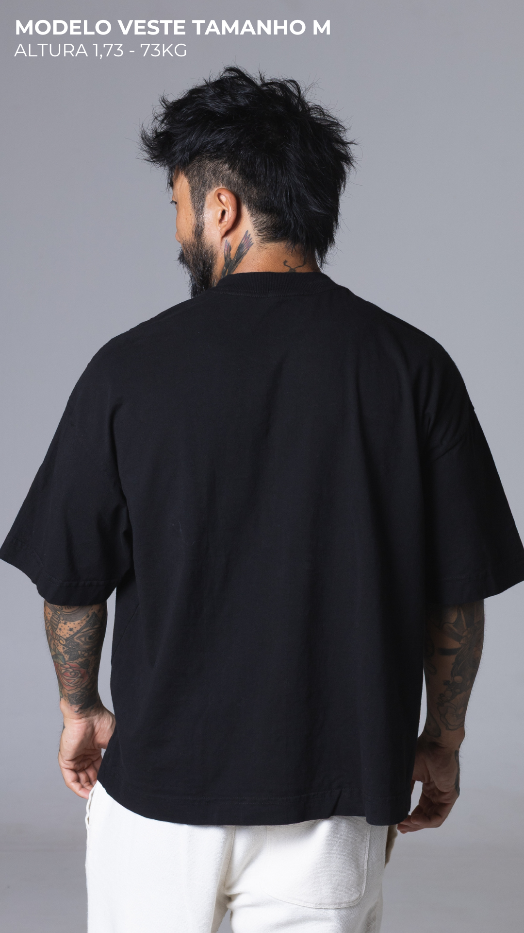 CAMISETA BOXY OVERSIZED LISA PRETA