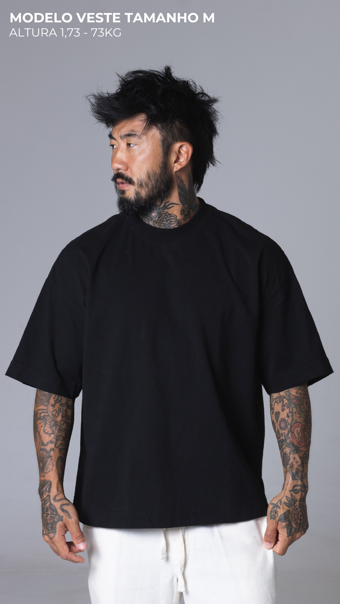 CAMISETA BOXY OVERSIZED LISA PRETA