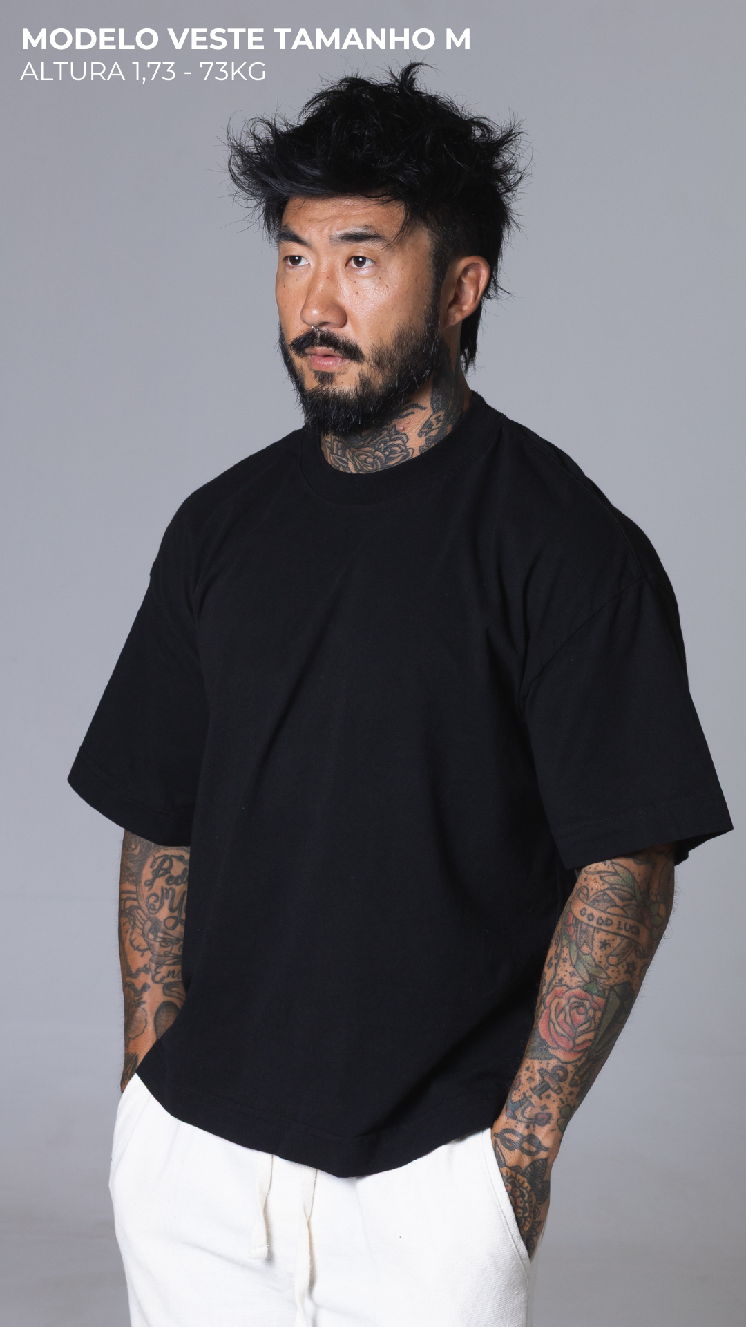 CAMISETA BOXY OVERSIZED LISA PRETA