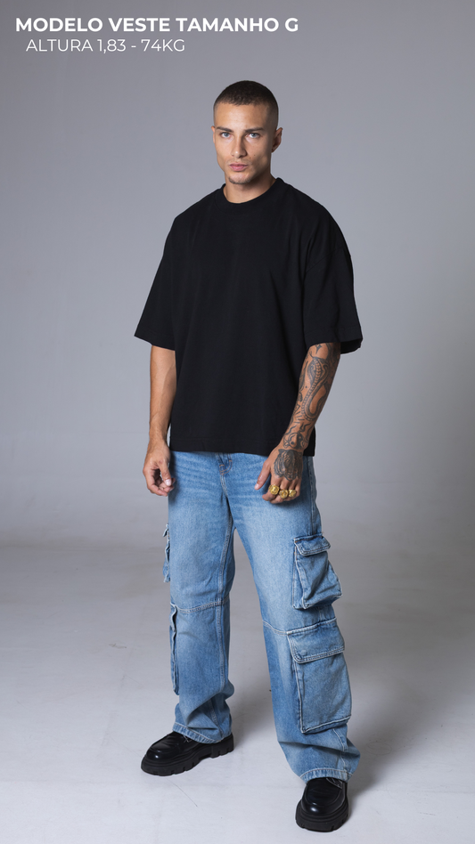 CAMISETA BOXY OVERSIZED LISA PRETA