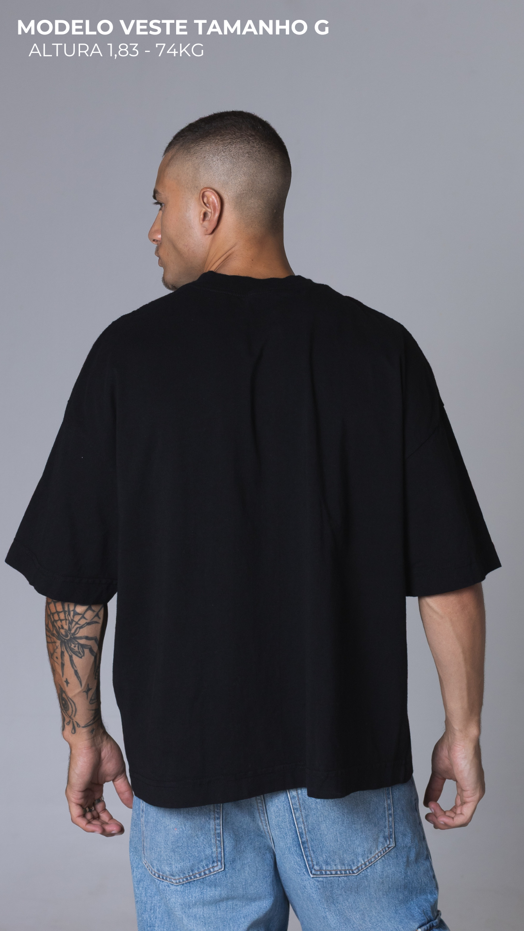 CAMISETA BOXY OVERSIZED LISA PRETA