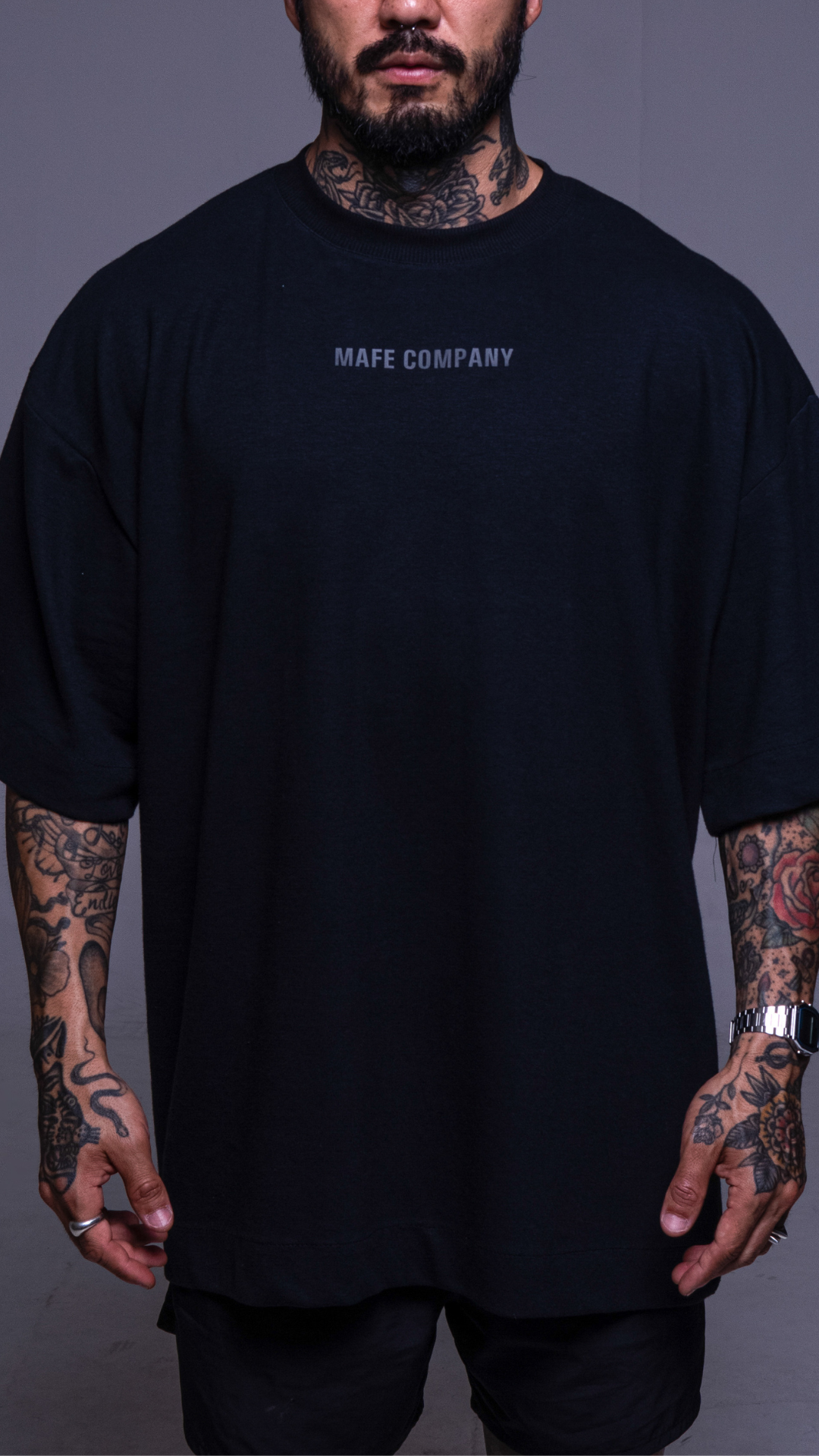CAMISETA OVERSIZED PRETA 923 EXCLUSIVA