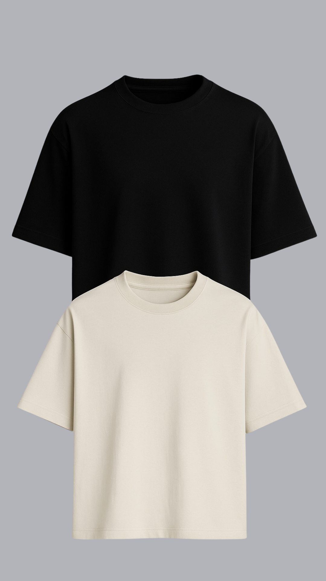 KIT 2 CAMISETAS OVERSIZED OFF E PRETA
