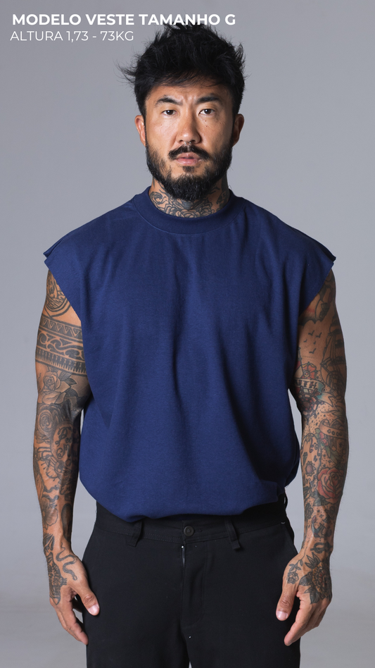 REGATA MASCULINA MACHÃO AZUL MARINHO