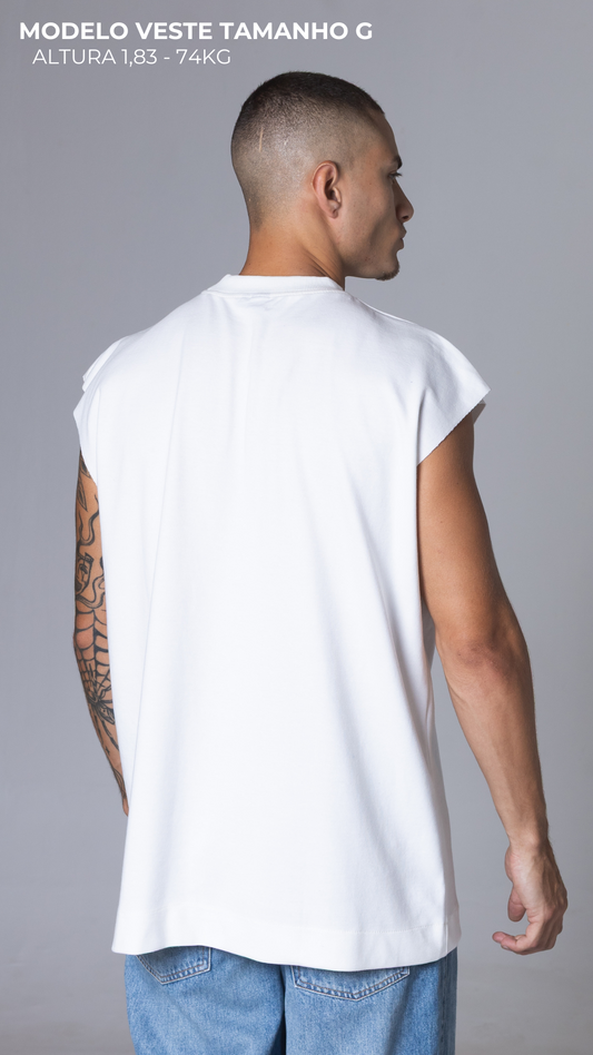 REGATA MASCULINA MACHÃO OFF WHITE