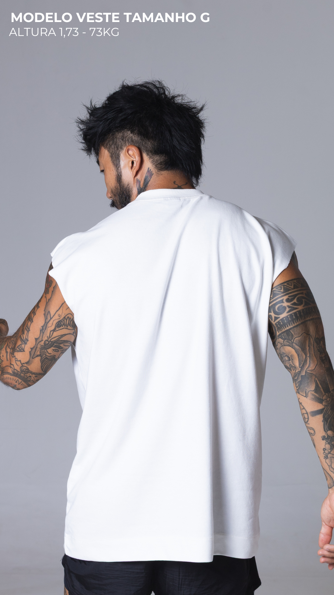 REGATA MASCULINA MACHÃO OFF WHITE