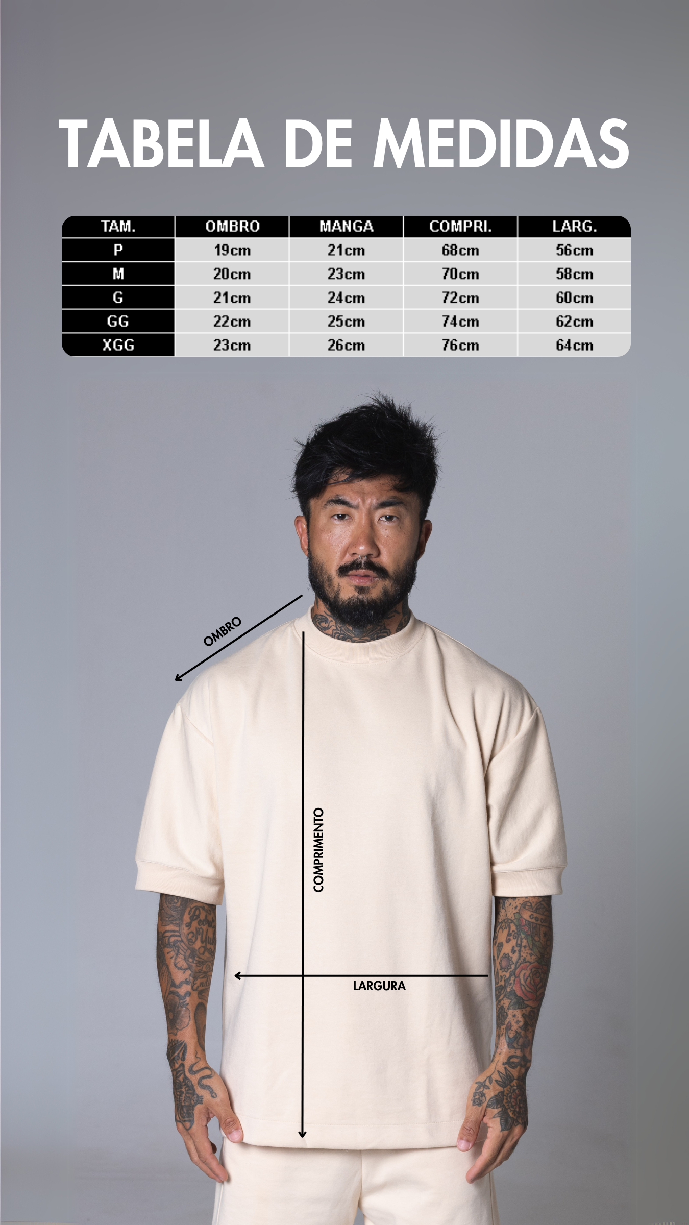 CAMISETA REGULAR FIT MOLETOM MANGA CURTA PRETA