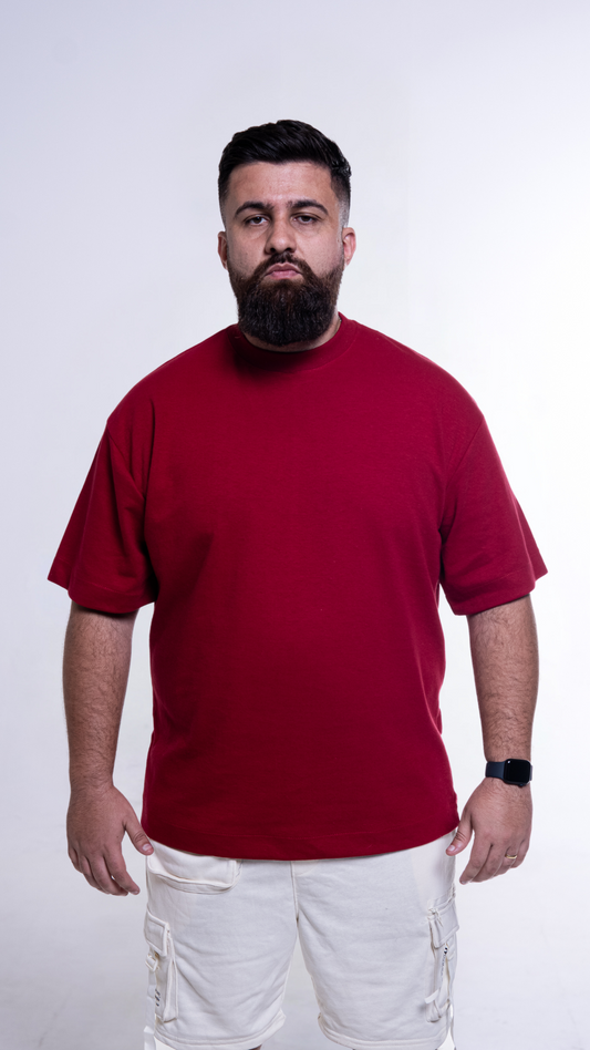 CAMISETA OVERSIZED VERMELHO RUBI