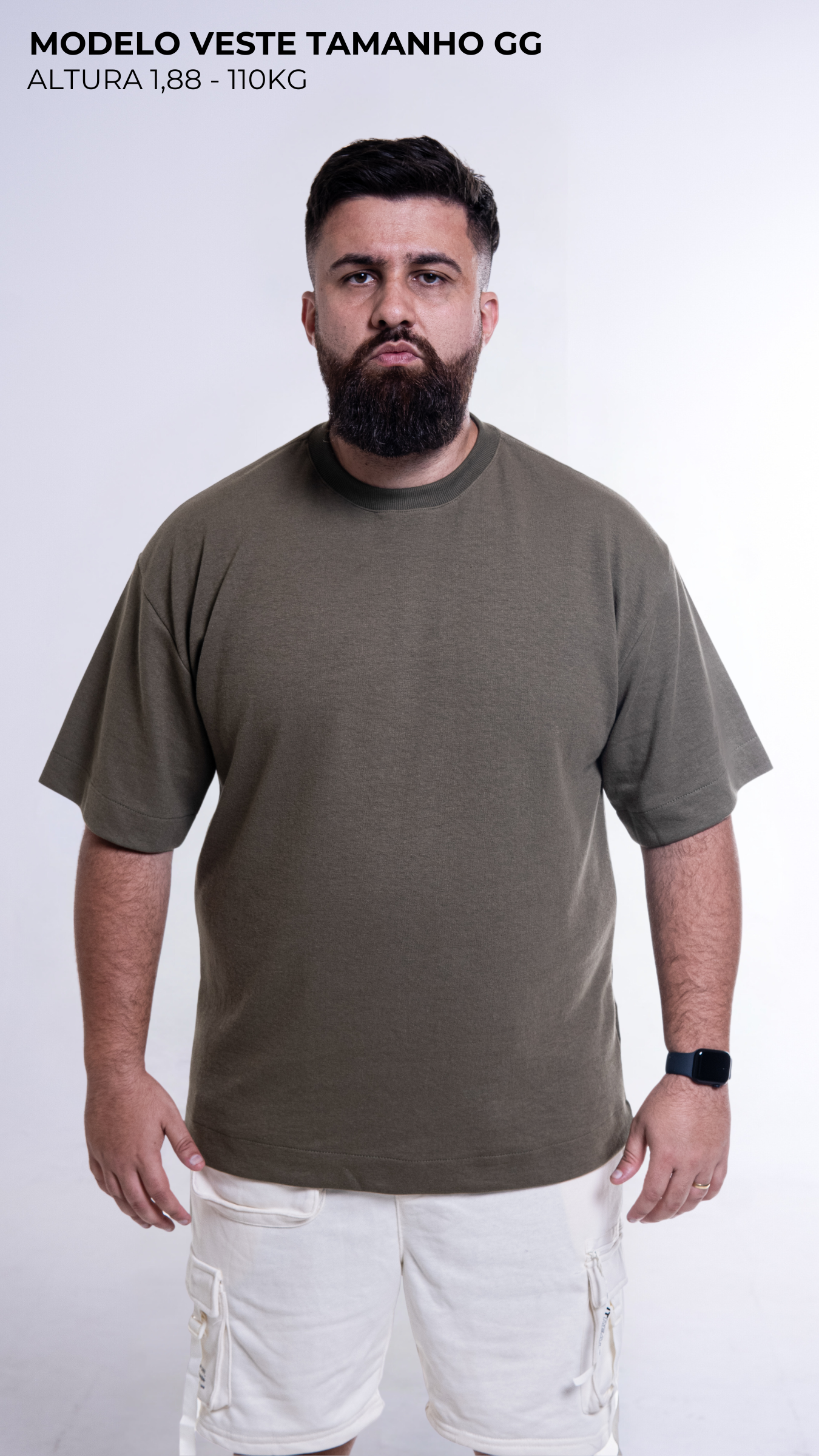 CAMISETA OVERSIZED VERDE AZEITONA