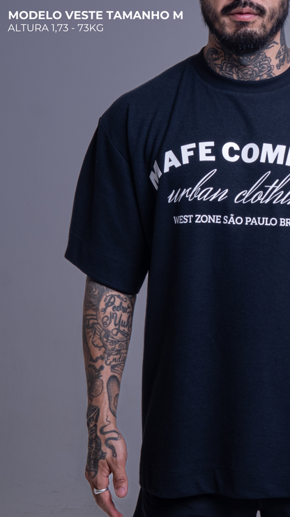 CAMISETA OVERSIZED PRETA URBAN CLOTHING