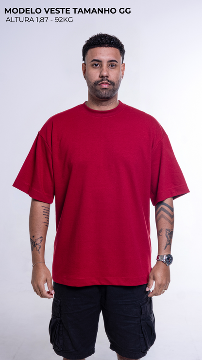 CAMISETA OVERSIZED VERMELHO RUBI